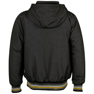 Everlast Men's Hood All Over Print Jacket - Black/Charcoal/Yellow - Espalda