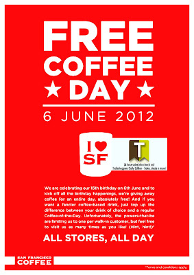 San Francisco Coffee FREE Coffee Day