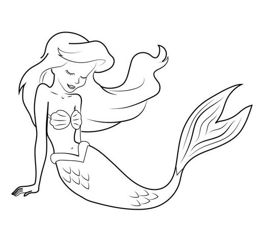 Free Free 113 Outline Mermaid Silhouette Svg SVG PNG EPS DXF File