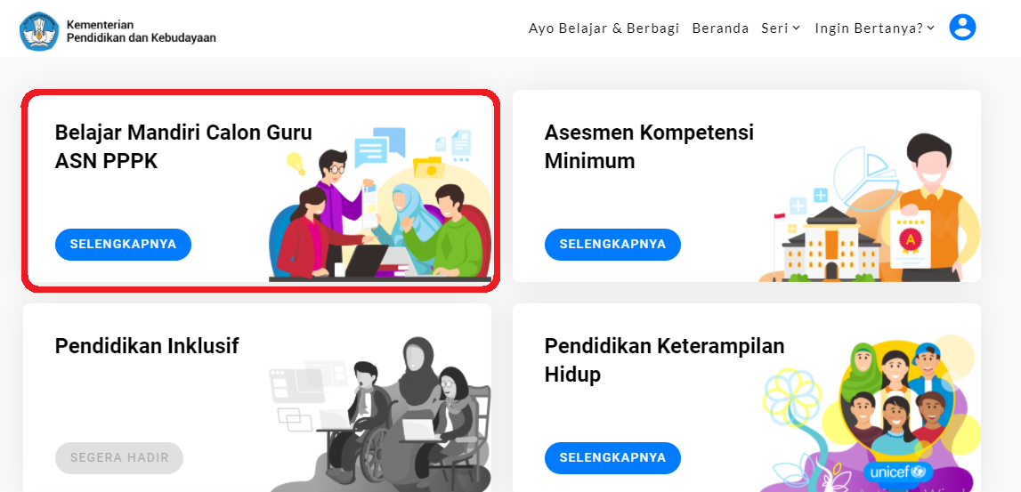 Daftar Program Guru Belajar Seri Belajar Calon Guru PPPK