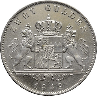 German States Coins 2 Gulden Silver Coin