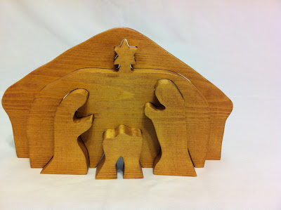 3D nativity puzzle Christmas Baby Jesus Mary Joseph handmade wooden by GrumpaandMe