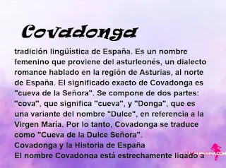 significado del nombre Covadonga