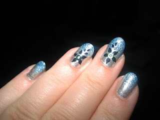 Best Silver Sparkle + Marshal Nail Art-1