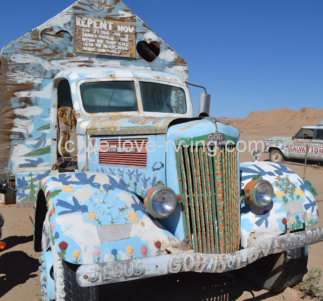 This old truck couldn't move and must weigh plenty with everything on it.