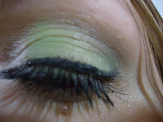 Make maquiagem verde e branco