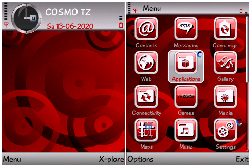 Red Circle Tema Symbian