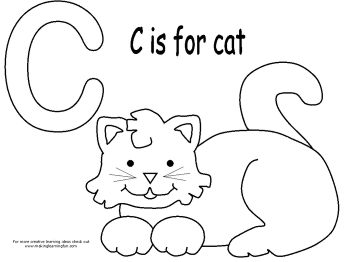 35+ Letter C Cat Coloring Page, Important Concept!