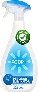 Pooph Pet Odor Eliminator, 32oz Spray - Dismantles Odors on a Molecular Basis, Dogs, Cats, Freshener, Urine, Poop, Pee, Deodorizer, Natures, Puppy, Fresh, Clean, Furniture, Potty, Safe