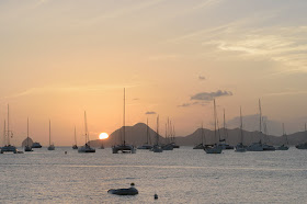 Coucher de soleil sur la baie de Sainte-Anne