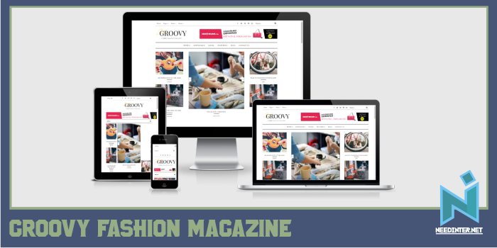 Free Download Groovy Fashion Magazine Blogger Template