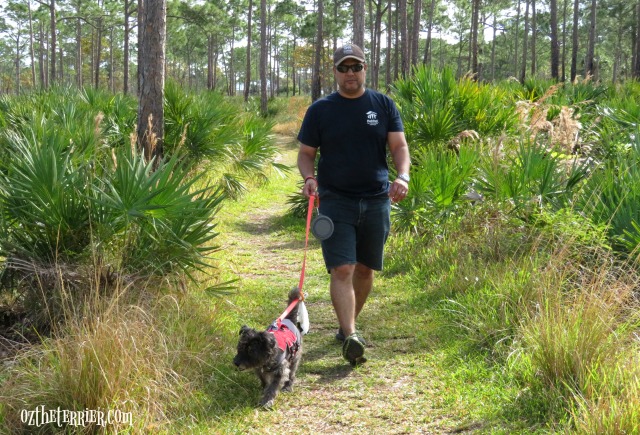 oz starts his hike at Jonathan Dickinson State Park, Florida