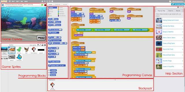 Scratch 2d game engine interface