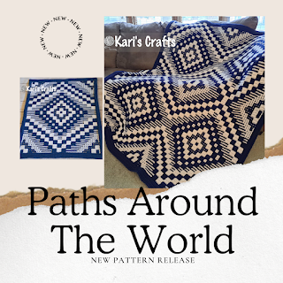 Paths Around The World mosaic croquilt pattern