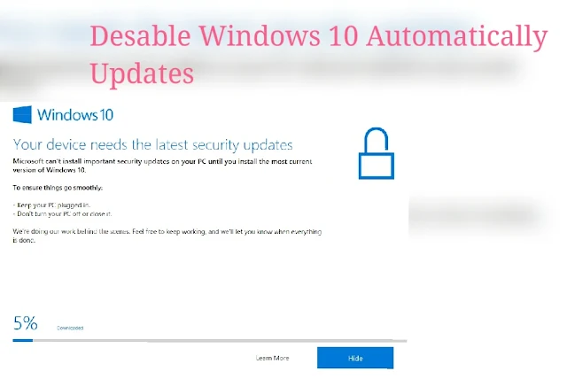 stop automatically windows 10 updates