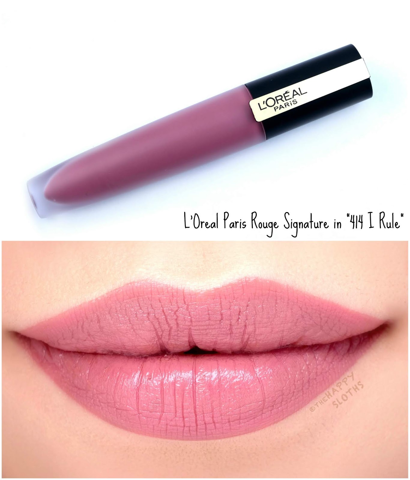 L'Oreal | Rouge Signature Matte Liquid Lipstick in "414 I Rule": Review and Swatches
