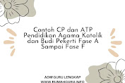 Contoh CP dan ATP Pendidikan Agama Katolik dan Budi Pekerti Fase A Sampai Fase F-ADM Guru Lengkap RGI