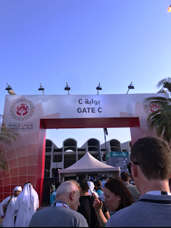 the entrance of the stadium. there are many entrances provided named as gates.