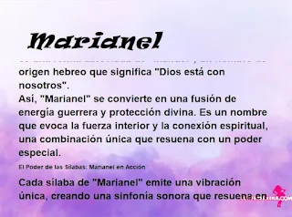 ▷ Significado del nombre Marianel
