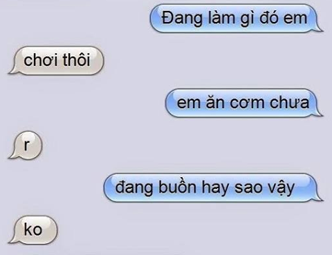 nói chuyện quá nhạt