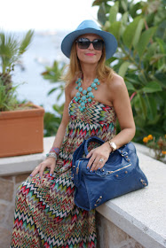 summer look, panama hat, colorful maxi dress, fashion blogger italiana, Fashion and Cookies