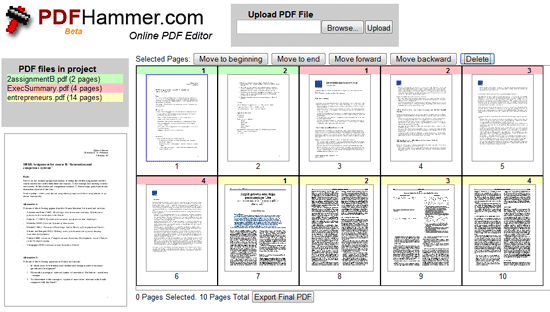 PDFHammer per creare documenti PDF online