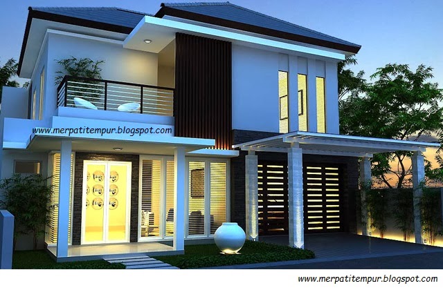 Contoh Desain Rumah Tinggal  Sederhana Minimalis Merpati 