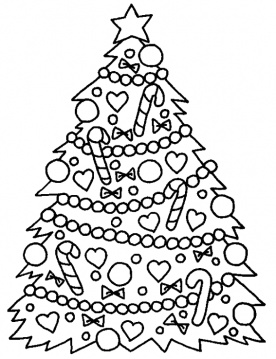 christmas tree coloring page