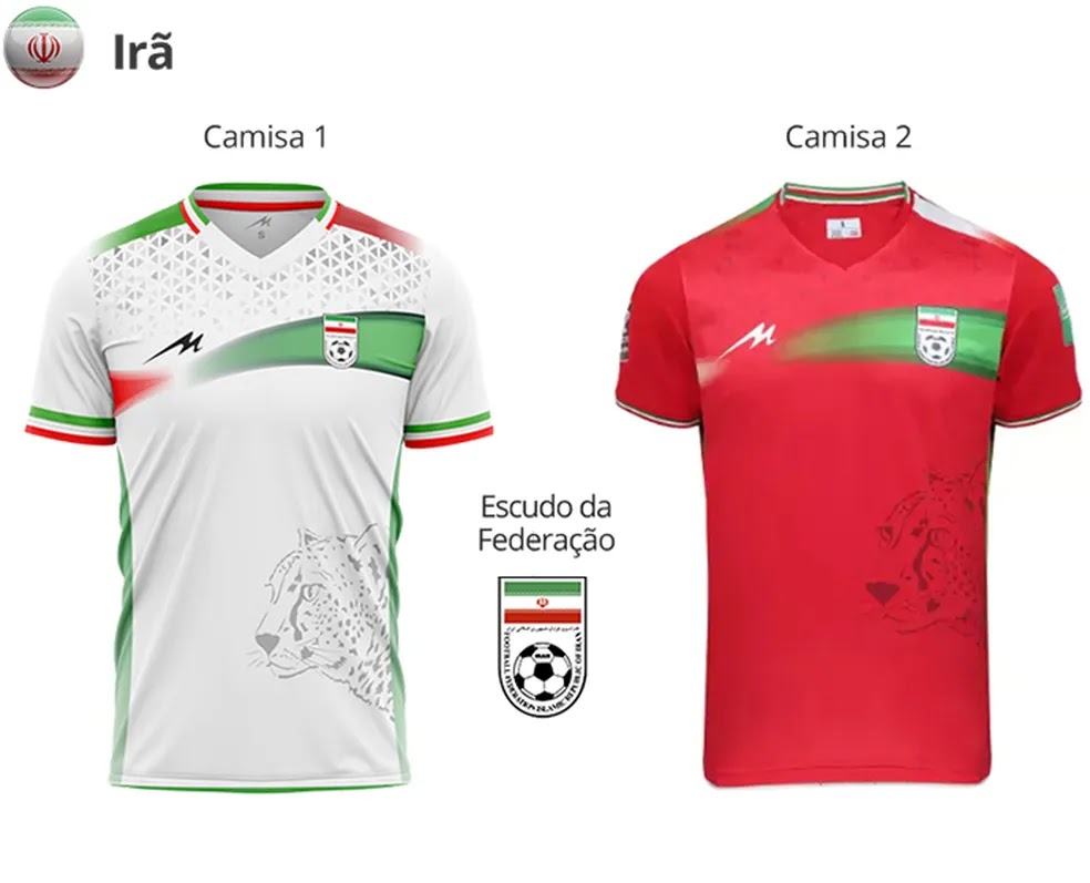 Uniforme do Iran para a Copa do Mundo 2022