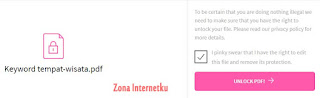 Membuka Password PDF Yang DiKunci Menggunakan SmallPDF Unlock 2