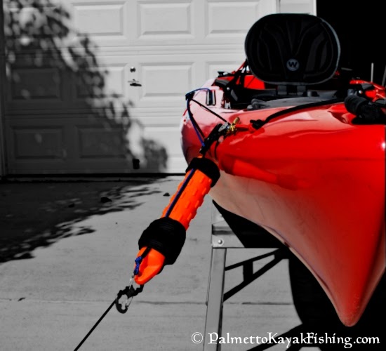 Palmetto Kayak Fishing: Quick release DIY kayak anchor system + bottle 