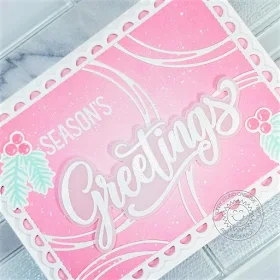 Sunny Studio Stamps: Season's Greetings Circle Snowflake Frame Dies Frilly Frame Dies Winter Holiday Card by Ana Anderson