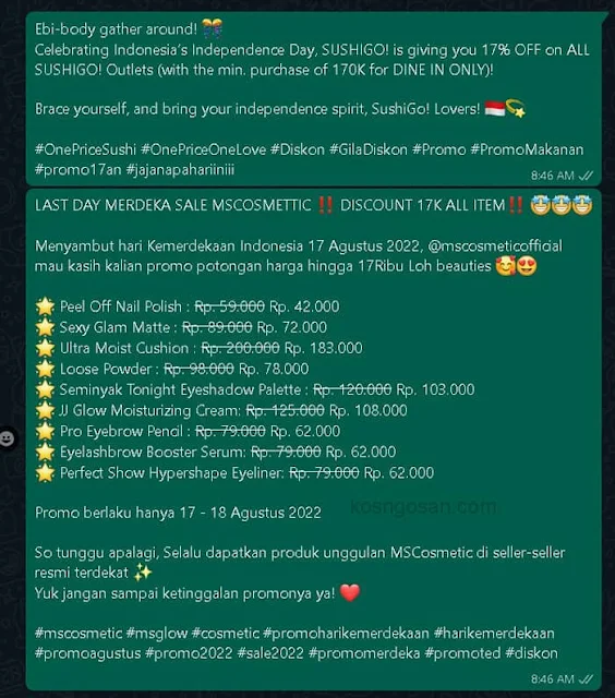 Kata Promosi Produk WhatsApp