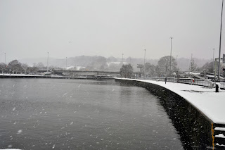 Photo of Bristol harbour in the snow