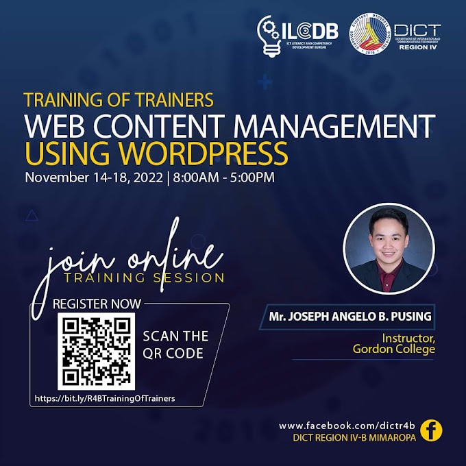 2-Day Training of Trainers om Web Content Management using WordPress | Nov 14-18 | Register Now!