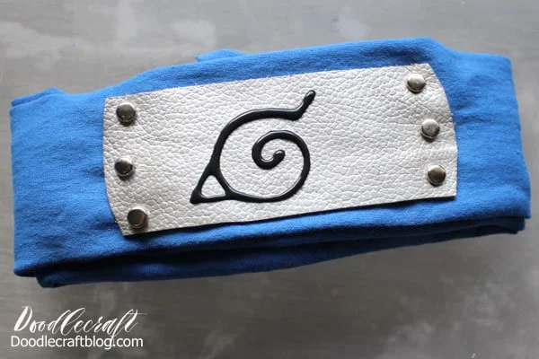 Make the perfect blue Naruto Hidden Leaf Village Ninja Headband for Halloween costume or Comic Convention cosplay geekery.