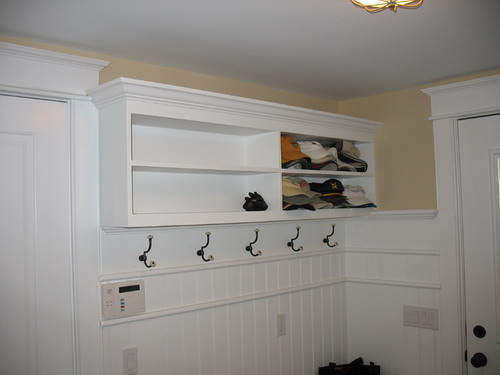 Mudroom Designs with Wainscoting