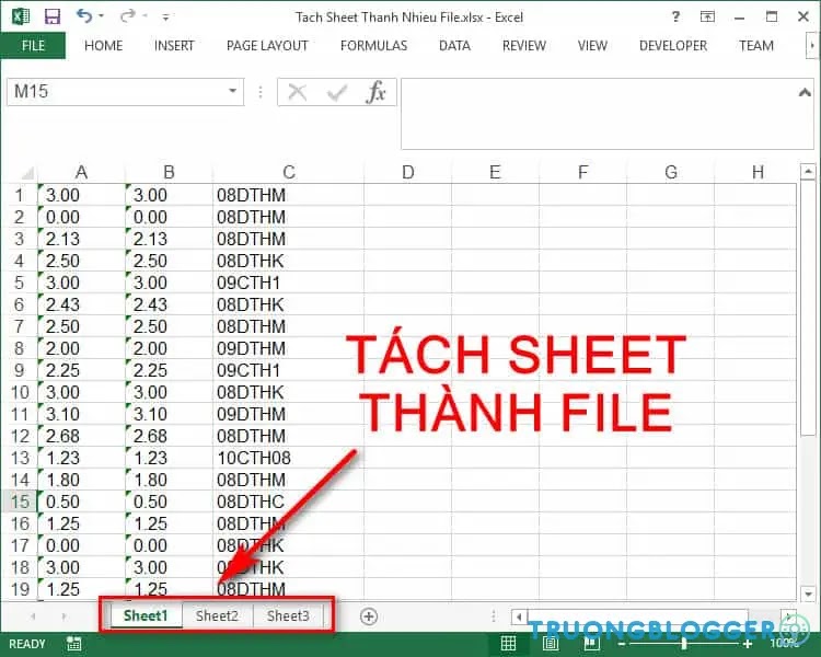 Cách tách Sheet thành từng file Excel riêng biệt trong Excel