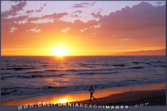 Sunset On The Beach With