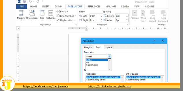 Cara Atasi Paper Size hanya Ada 3 pilihan A4,Lettter,Custom size di Microsoft Word