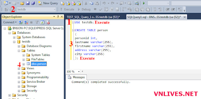 How to create new table by query in SQL Server 2014?