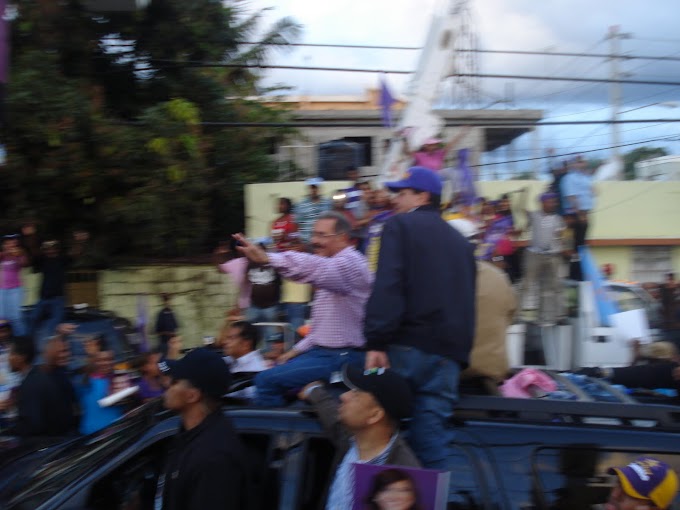 Danilo encabezó multitudinaria marcha caravana en San Cristóbal