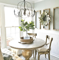 Small round dining table for small farmhouse dining room