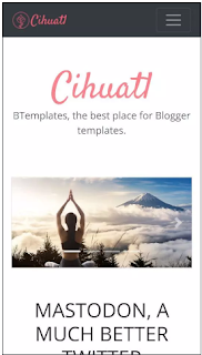 Cihuatl Blogger template mobile version