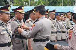 Kapolres  Ketut Suarnaya Pimpin Upcara Sertijab di Lingkungan Polres Nabire 