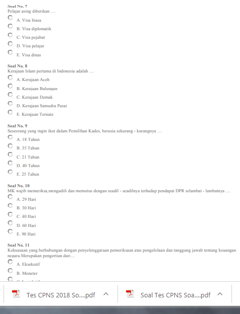  Contoh soal cpns pdf dan Latihan Soal CPNS Online Gratis Dan Pembahasannya Tahun  9 Contoh soal cpns Persiapan Pendaftaran CPNS 2018 di sscn.bkn.go.id