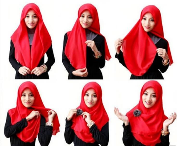 Tutorial Hijab Panjang Simple
