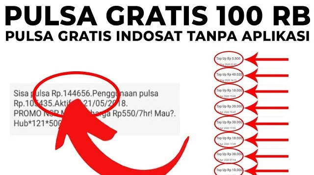 Cara Mendapatkan Pulsa 100RB Gratis