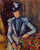 Lady in Blue by Paul Cezanne - Portrait Paintings from Hermitage Museum