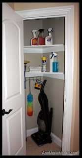 Photo illustrating a unique use for a small closet. Photo/Ann Marie Moore - www.AnnMarieMoore.com